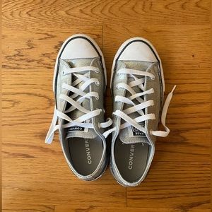Silver Sparkly Converse All Star Low Top Converse